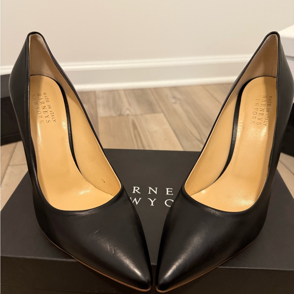 Barneys New York Black Leather Heels